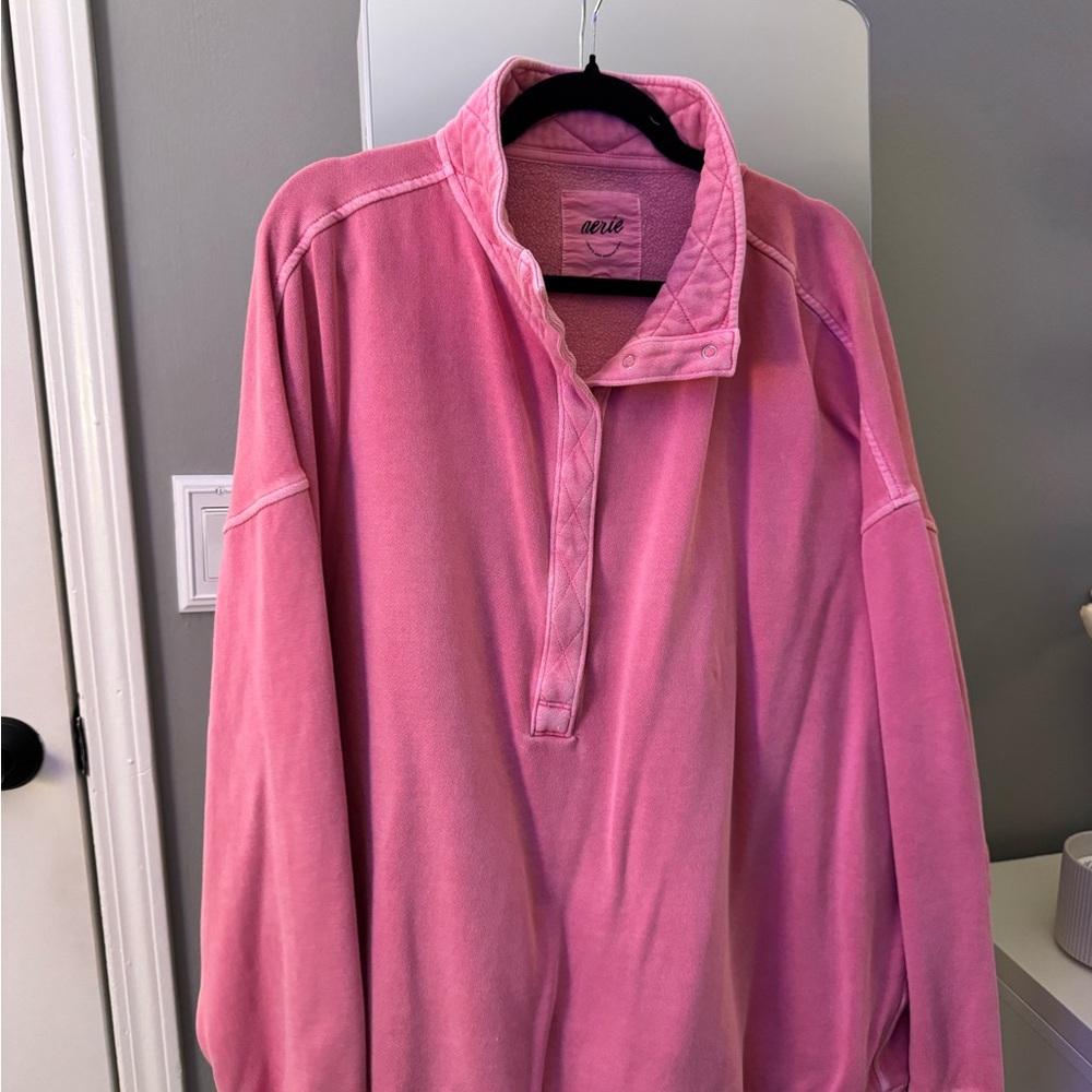 Aerie Pink Pullover Oh-Snap Henley